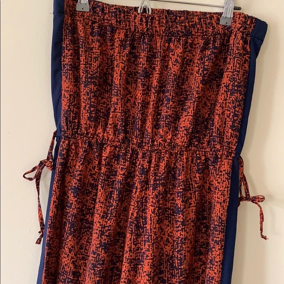 Navy and Orange One Piece Jumpsuit or Romper - Picture 2 of 6